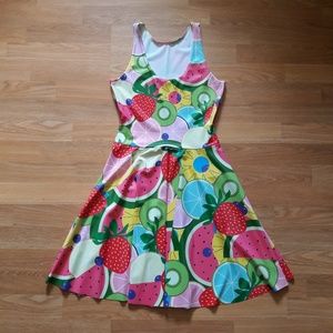 Black Milk Tutti Frutti Reversible Skater Dress